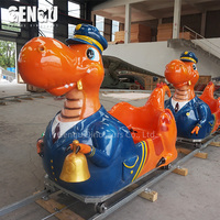 Mignon petit train de dinosaures en métal d'intérieur pour les enfants pour les lieux publics comme les centres commerciaux, les aéroports, les garderies et les jardins d'enfants
