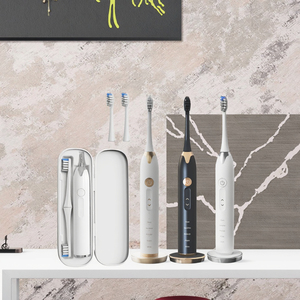 Brosse à dents électrique sonique rechargeable, directement de l'usine, pour usage domestique, blanchiment, nettoyage en profondeur, poils souples, étanche IPX7, autonomie 30 jours - Product Image 3
