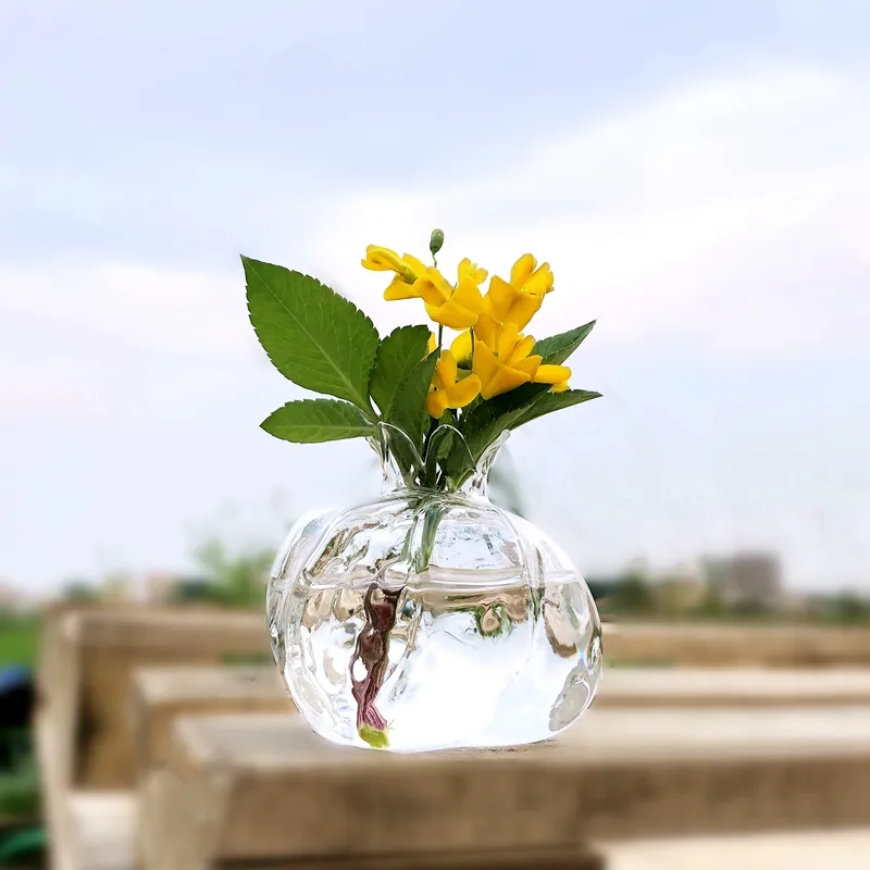 Großhandel Glasvase Schreibtisch-Mini-Wasserkultur kleine frische Blume smarte Blumentöpfe andere Heimdekoration-Schmuck für Damen