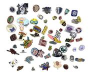 Broches et badges métalliques personnalisés, estampage à froid, laiton/alliage de zinc, plaqué or, argent, cuivre, formes personnalisées, pour chapeaux et vêtements