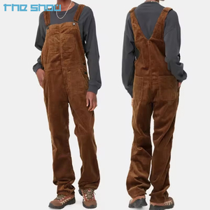 <span class=keywords><strong>Pantaloni</strong></span> Jeans Cargo Casual stile americano Multi tasca in <span class=keywords><strong>velluto</strong></span> a <span class=keywords><strong>coste</strong></span> <span class=keywords><strong>pantaloni</strong></span> salopette a gamba dritta da <span class=keywords><strong>uomo</strong></span> - Product Image 1