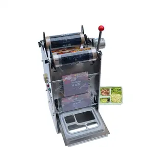 Hot Selling Plastic Paper Cups Square Small Honey Filling And Film Rolls Cup Manual Sealing Machine