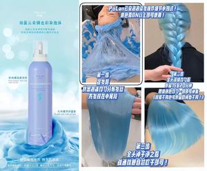 POLAN 250ml Gray Locking-color Foam <strong>Hair</strong> <strong>Dye</strong> Mousse Colorful Fashion Dyeing 100% Organic Formula - Product Image 4