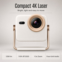 Projecteur portable M2 Pro 4K avec zoom optique triple laser, 1200lm, home cinéma, commande vocale