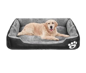 Fábrica al por mayor de lujo personalizado cama para mascotas suave nido de perro rectángulo grande de doble uso sofá transpirable de doble cara - Product Image 1