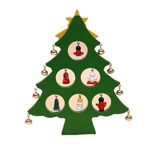 Creative wooden Christmas tree Christmas decorations handmade diy tabletop decoration wholesale personalised christmas ornaments