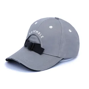 新设计男装缝线磁铁球标记可调高尔夫球帽，带3D刺绣标志