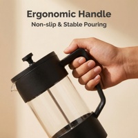 Cafetière à piston SEECIN en verre borosilicate de haute qualité 34OZ, écologique, pour la maison, en acier inoxydable