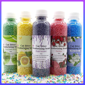 Perles désodorisantes pour animaux de compagnie, sphériques, noires, sans poussière, contrôle des odeurs, litière pour chat jetable - Product Image 2
