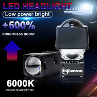 Phares LED de voiture 48W, mini projecteur bi-LED 1,5 pouce, lentille K119, feux de brouillard LED, faisceau haut/bas pour voiture universelle