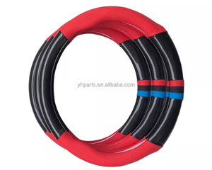 Protector para <span class=keywords><strong>volante</strong></span> de coche de cuero y fibra de carbono de 36cm, tamaño S para Honda Civic Ciimo Jade <span class=keywords><strong>SUZUKI</strong></span> <span class=keywords><strong>Alto</strong></span> NISSAN Juke, accesorios para automóviles - Product Image 1