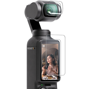 อมาซีร์ 4 ชิ้นกระจกนิรภัยสำหรับดีไอ พ็อคเก็ต 3 ความแข็ง 9H เลนส์ LCD ฟิล์มป้องกันลายนิ้วมือฟองการติดตั้ง HD CLEAR - Product Image 1