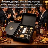 Kit de fumage de whisky de luxe en gros, ensemble complet, édition festival Silicon Valley Whisk(e)y, pour bar à domicile, cadeau d'entreprise, cave à vin