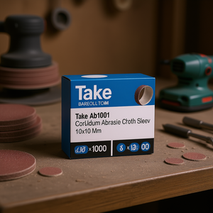 Manchon abrasif en corindon Ttake Ab1001 10x10 mm avec dos adhésif pour disques de ponçage - Product Image 3