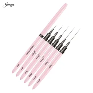 5/9/15/20/25MM Nail Liner Brush Pink Handle Nail Art Pen Brush Drawing Lines Stripe Painting Flower Pen Manicure Tools