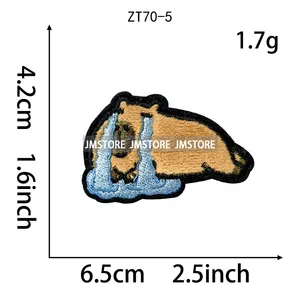 Adesivi Termoadesivi Ricamati con Simpatici Capibara Cartoon <span class=keywords><strong>per</strong></span> Felpe, Cappelli e Borse - Product Image 2