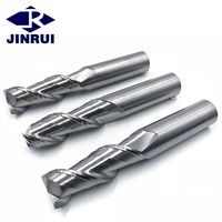 Fraise à queue en carbure JR 1mm-8mm, 2 dents, hélice 35 degrés pour aluminium