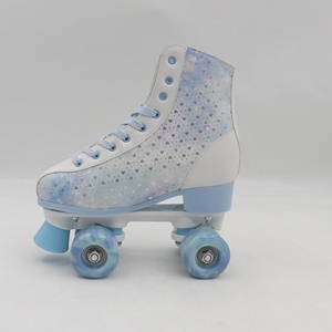 <span class=keywords><strong>Pattini</strong></span> a rotelle blu di design-decorazioni con cuori in <span class=keywords><strong>argento</strong></span> metallizzato, stile Vintage giocoso - Product Image 6