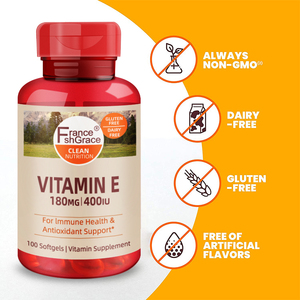 Extrait de <span class=keywords><strong>Vitamine</strong></span> <span class=keywords><strong>E</strong></span> Biologique d'Origine Végétale 100 Gélules Molles Soutient la Santé Immunitaire et Antioxydante Complément de <span class=keywords><strong>Vitamine</strong></span> <span class=keywords><strong>E</strong></span> 100 Gélules Molles - Product Image 2