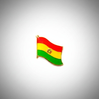 GREPAS GIFTS Épinglette drapeau de la Bolivie de 1 pouce, épinglette patriotique pour chapeau, épinglette de pays du monde