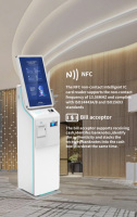Nouvelle borne de paiement tactile 23,8'' 2026 avec SDK intégré et distributeur de billets, modèle sur pied
