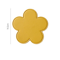 Sous-verres imperméables en cuir PU en forme de fleur tapis de tasse Table bureau tasse sous-verres pour salon cuisine pour cadeaux de pendaison de crémaillère
