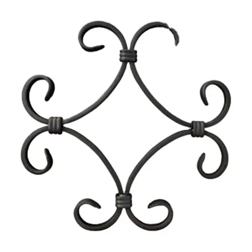 Accessori per fiori in ferro traforato nero duro opaco per esterni in ferro battuto fiori e foglie accessori per cancello in ferro battuto