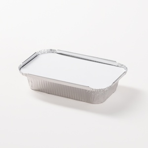 Barquette alimentaire en aluminium argenté de haute qualité, conteneur <span class=keywords><strong>jetable</strong></span> pour la restauration et boîte à lunch à emporter - Product Image 4