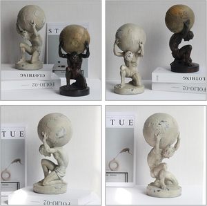 Statuetta Scultura Lukitas Atlas che Sostiene la Terra, Ornamento Creativo per Casa, Ufficio, Soggiorno - Product Image 2