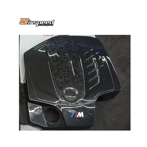 BMW M2 M135i M235i M335i N553.0T用の光沢仕上げドライカーボンファイバーエンジンカバーの3Kツイルカーボン織り