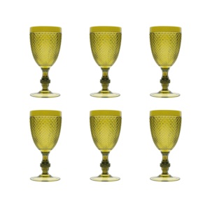 Gobelets en plastique Excelsa 39 cl, coupe diamant, verres à vin verts, lot de 6 - Product Image 3