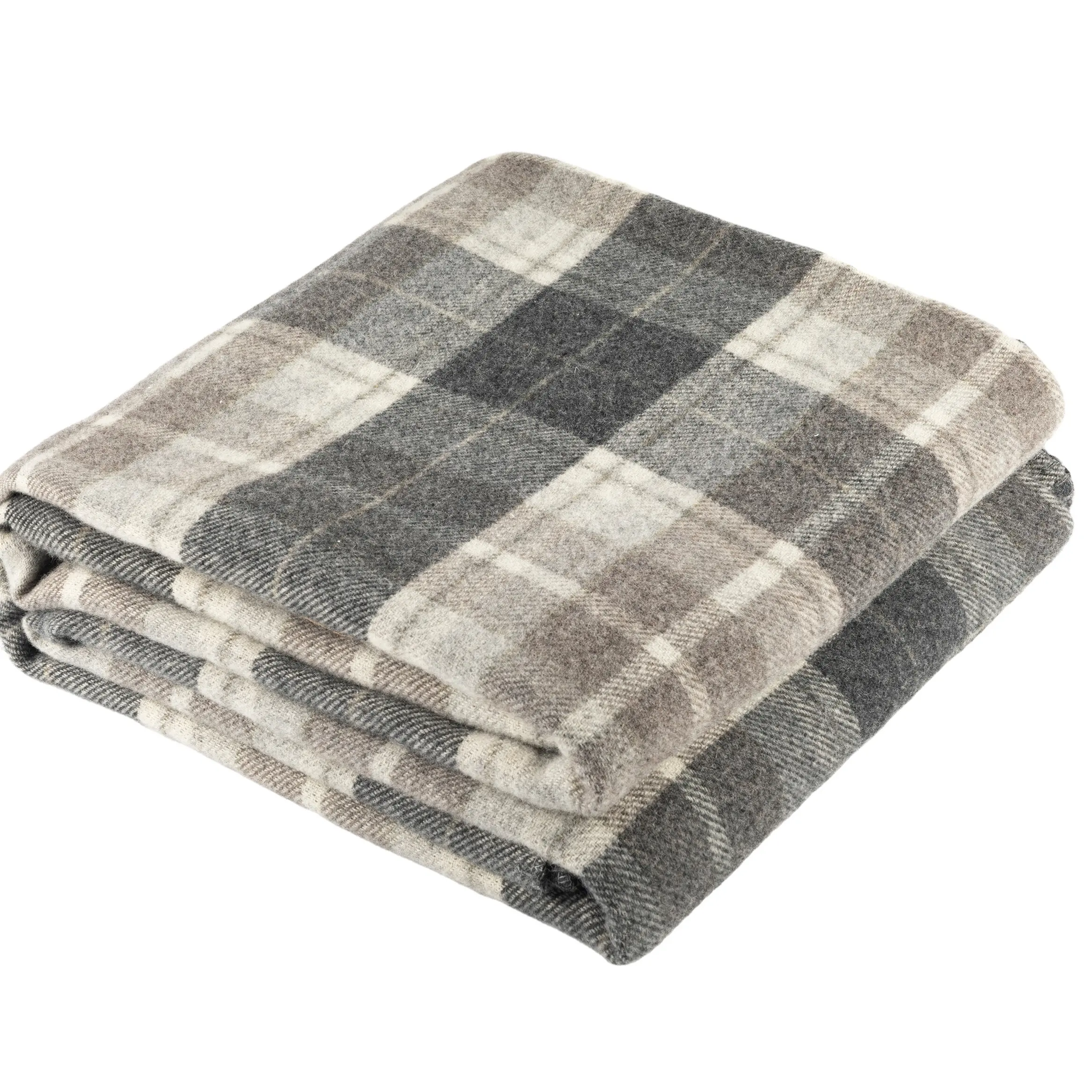 Woven Wool Jacquard Manufacturers Soft Cheap Warm Chunky Merino Wool Baby Blanket Thick Wool Reversible Throw Blankets