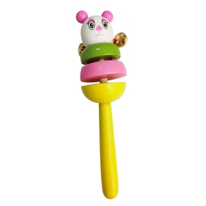 Vente en gros : Hochet à main en bois à motif animalier de dessin animé, instrument de percussion Orff pour nourrissons et tout-petits, pour l'éveil sensoriel et la stimulation de la préhension - Product Image 4