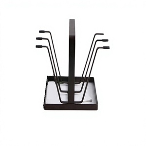 Support à verres en fer de qualité supérieure, couleur noire, forme personnalisée, pour usage domestique et hôtelier - Product Image 1