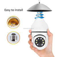 Draadloze Lamp Camera Auto Tracking 360 Wifi Verborgen Cctv Beveiliging Gloeilamp Netwerkcamera Met Geheugenkaart