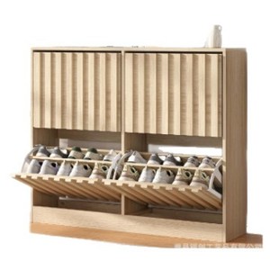 Chinese Style Solid Wood <b>Shoe</b> <b>Rack</b> With Ventilation Grille For Home Entrance Space Saving Design - Product Image 3