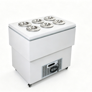 6 Barrels Pozzetti Gelato Cabinet Stainless Steel Commercial Back Bar Refrigerator Direct Cooling Mechanical <b>Thermostat</b> - Product Image 5