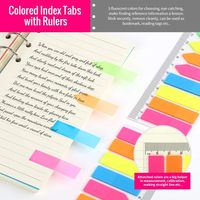 Myway 320PCS Neon Page Markers Planner A6 Lined Paper Refills Binder Planner Loose-leaf 6 ring Binder Paper for Journal