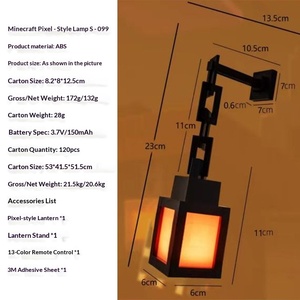 Lámpara Colgante LED de Estilo Pixel, Decorativa, Portátil, Luz Ambiental Nocturna para Sala de Estar, Cafetería, Bar, Restaurante, Creación de Atmósfera - Product Image 5