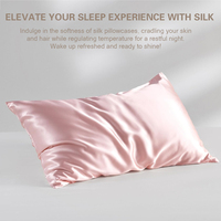 Funda de Almohada de Tela Brocada de Seda Real, Tejida, Ligera, Lavable, Resistente a la Abrasión, Certificada por OEKO-TEX, 100% Seda