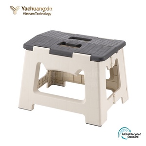 Foldable Plastic <b>Step</b> <b>Stool</b> Square Minimalist Design Bathroom Use - Product Image 5