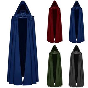 Medieval Hooded <b>Coat</b> Gothic Tunic Trench Halloween COS Devil Wizard Death <b>Robe</b> Cape - Product Image 2