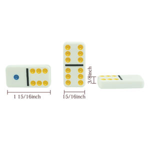 Dominos en étain, 28 pièces, 6 dominos, blanc, peinture colorée, vente en gros, diy - Product Image 6