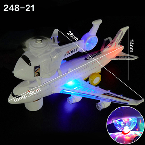 Modèle d'avion électrique personnalisable, avion à deux étages universel, modèle d'avion jouet avec éclairage 3D coloré, modèle d'avion d'exposition - Product Image 3
