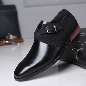 Chaussures habillées pour hommes en cuir britannique respirant, grandes tailles 38-48, style Oxford à enfiler et à boucle, pour mariage - Product Image 6