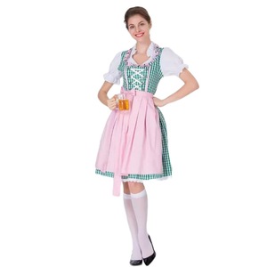 Vestido Dirndl de talla grande para mujer, corte A, de gasa, disfraz para festival de la cerveza, traje de Halloween - Product Image 2