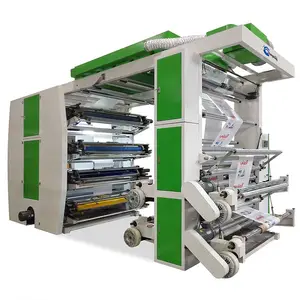 Alta velocidad Ce Plastic Cup Bag Roll Stack Flexo Printing Machine 6 8 colores Precio