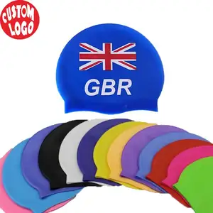 Oem 100% Silicone Confortable Waterproof Harmless Non-Toxic Swim Hat Swim Cap For Long Hair