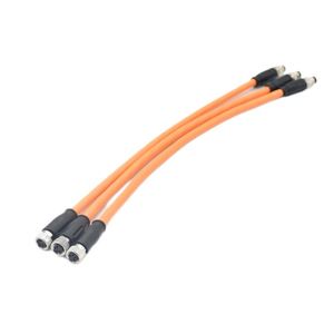 M8เชื่อมต่อ4ขารหัสเชื่อมไฟฟ้า IP67กันน้ำพีวีซีเซ็นเซอร์ตรงชายหญิงสายเคเบิลปลั๊กวงกลม - Product Image 1