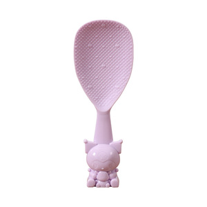 Cuchara de Arroz Antiadherente con Diseño de Conejo de Dibujos Animados, de Plástico y Paja de Trigo, para Niños, Cuchara Hueca para Arroz y Alimentos - Product Image 5